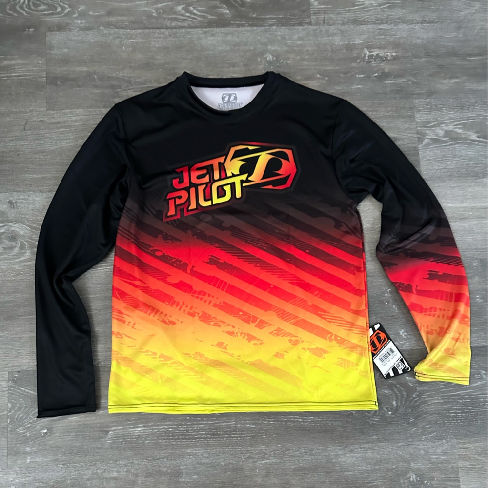 JET PILOT Long Sleeve Board Shirt for Men, Size 2 XL…Bright Red, Yellow. New! - Picture 4 of 11
